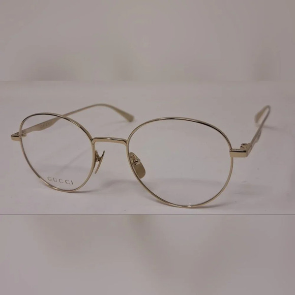 NWT Gucci Men's Glasses Frames Round All Metal Gold Japan GG0337O 001 51-20-145 - Picture 9 of 15